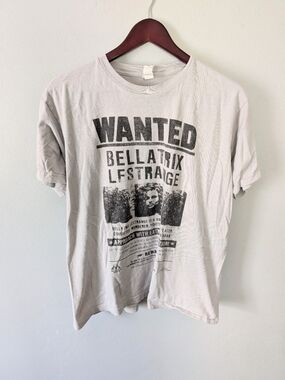 Harry Potter Wanted Bellatrix Lestrange Light Gray Short Sleeve T-shirt Large